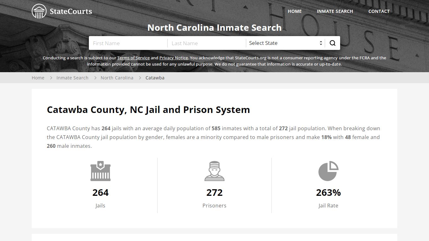 Catawba County, NC Inmate Search - StateCourts