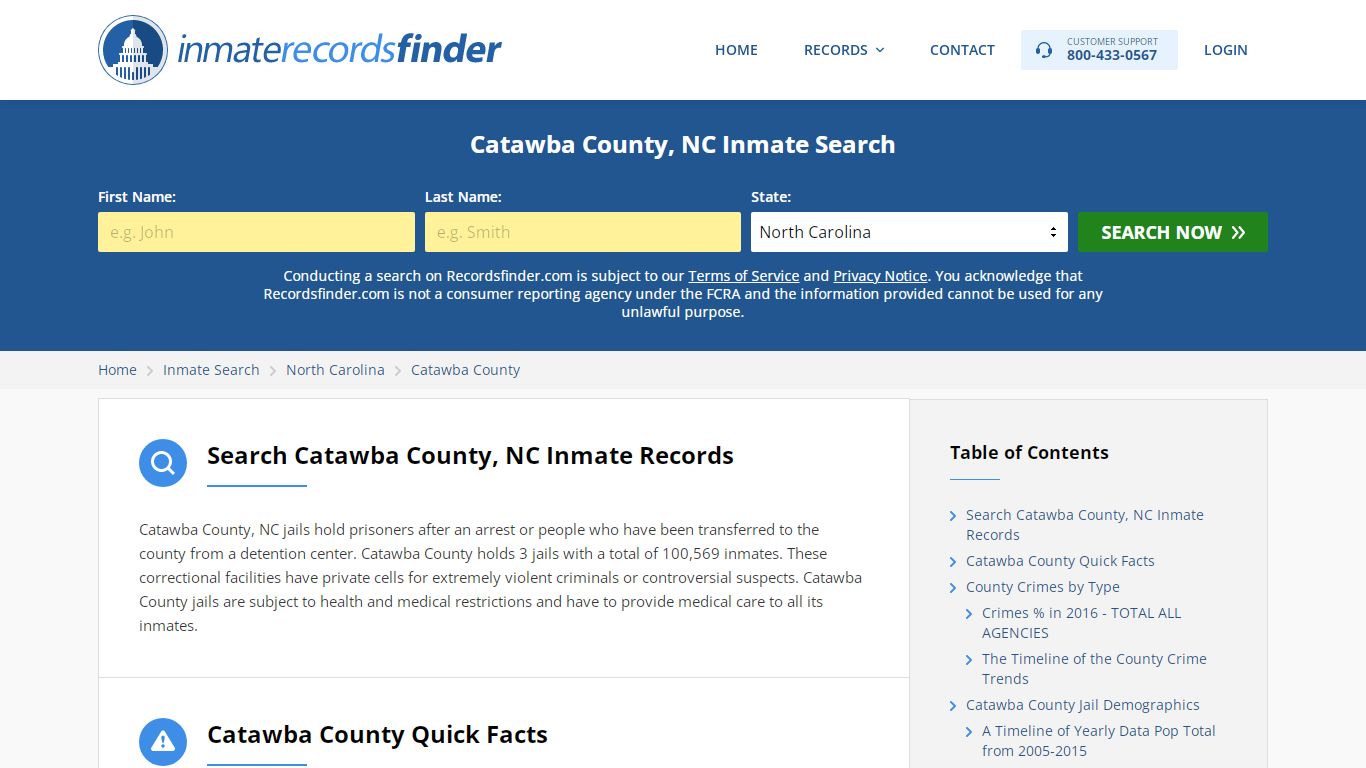 Catawba County, NC Inmate Lookup & Jail Records Online
